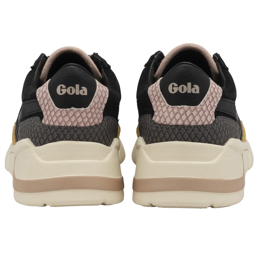 Gola Classics Eclipse Trident Snake Sneakers Negras Rosas Colombia | 103LHSEBU