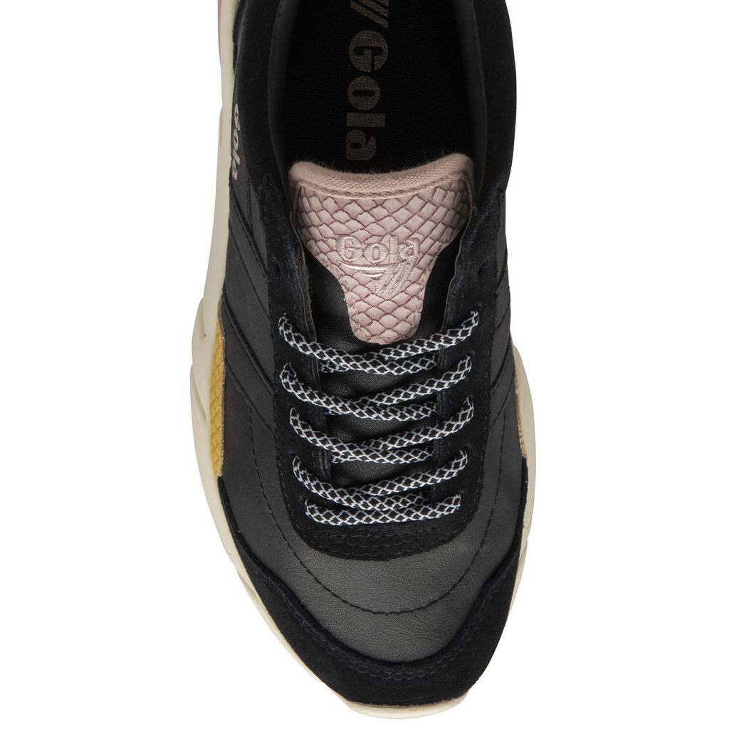 Gola Classics Eclipse Trident Snake Sneakers Negras Rosas Colombia | 103LHSEBU