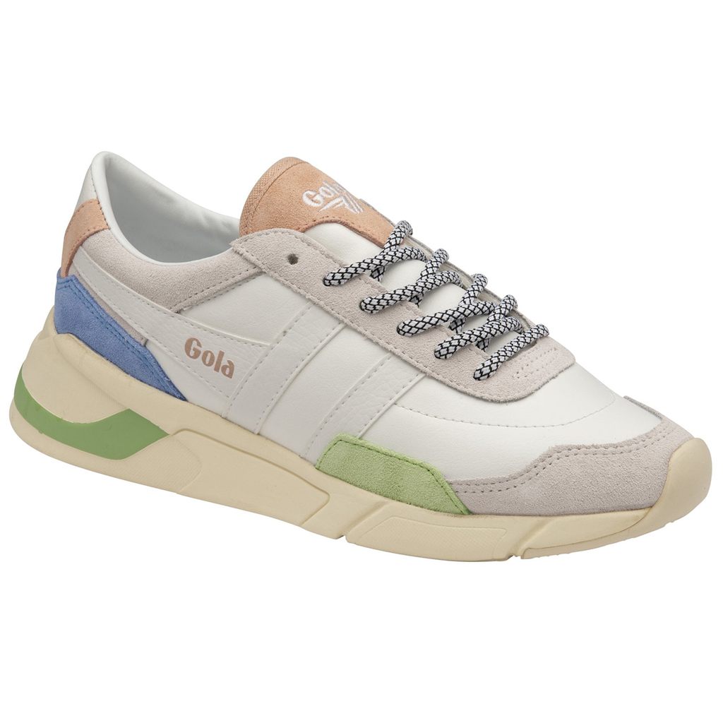 Gola Classics Eclipse Trident Sneakers Blancas Verde Azules Colombia | 192WKUOYS