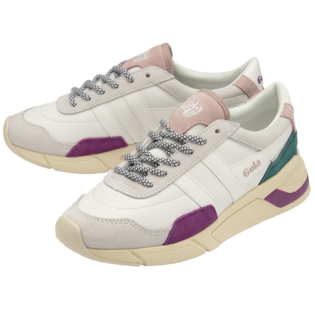 Gola Classics Eclipse Trident Sneakers Blancas Rosas Colombia | 069LNZYUA