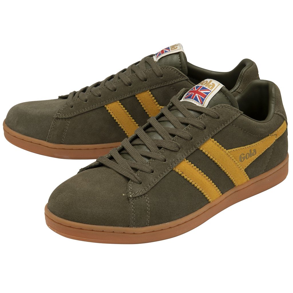 Gola Classics Equipe Suede Sneakers Kaki Colombia | 756NPVTQY