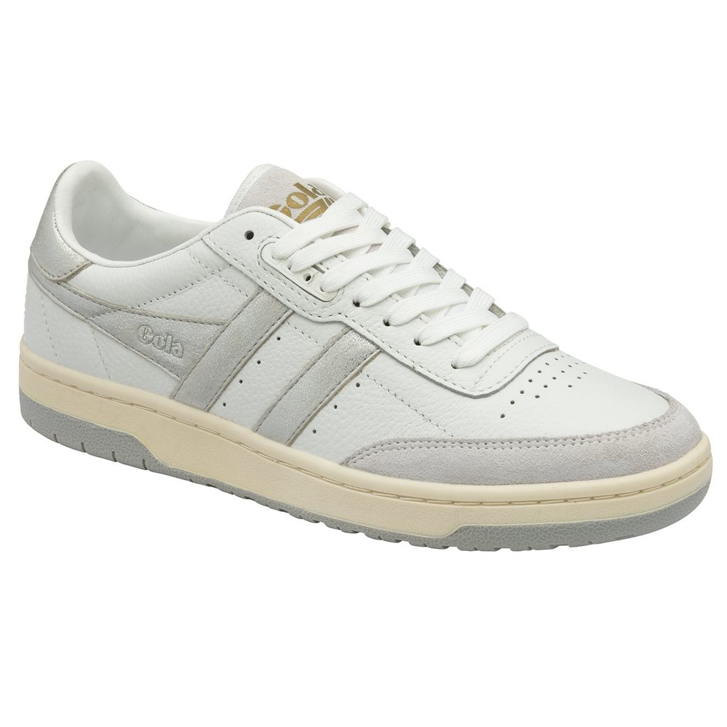 Gola Classics Falcon Mirror Sneakers Blancas Plateadas Colombia | 685KAZWFG