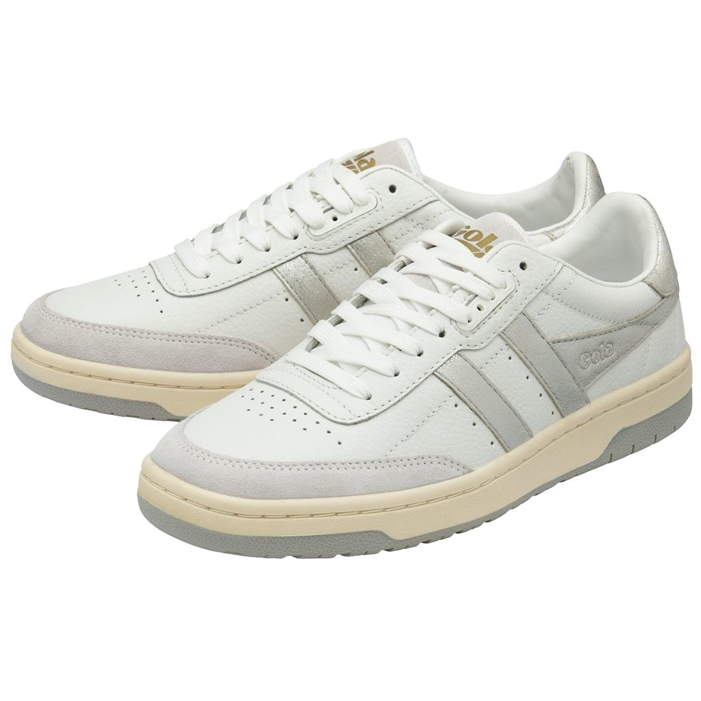Gola Classics Falcon Mirror Sneakers Blancas Plateadas Colombia | 685KAZWFG