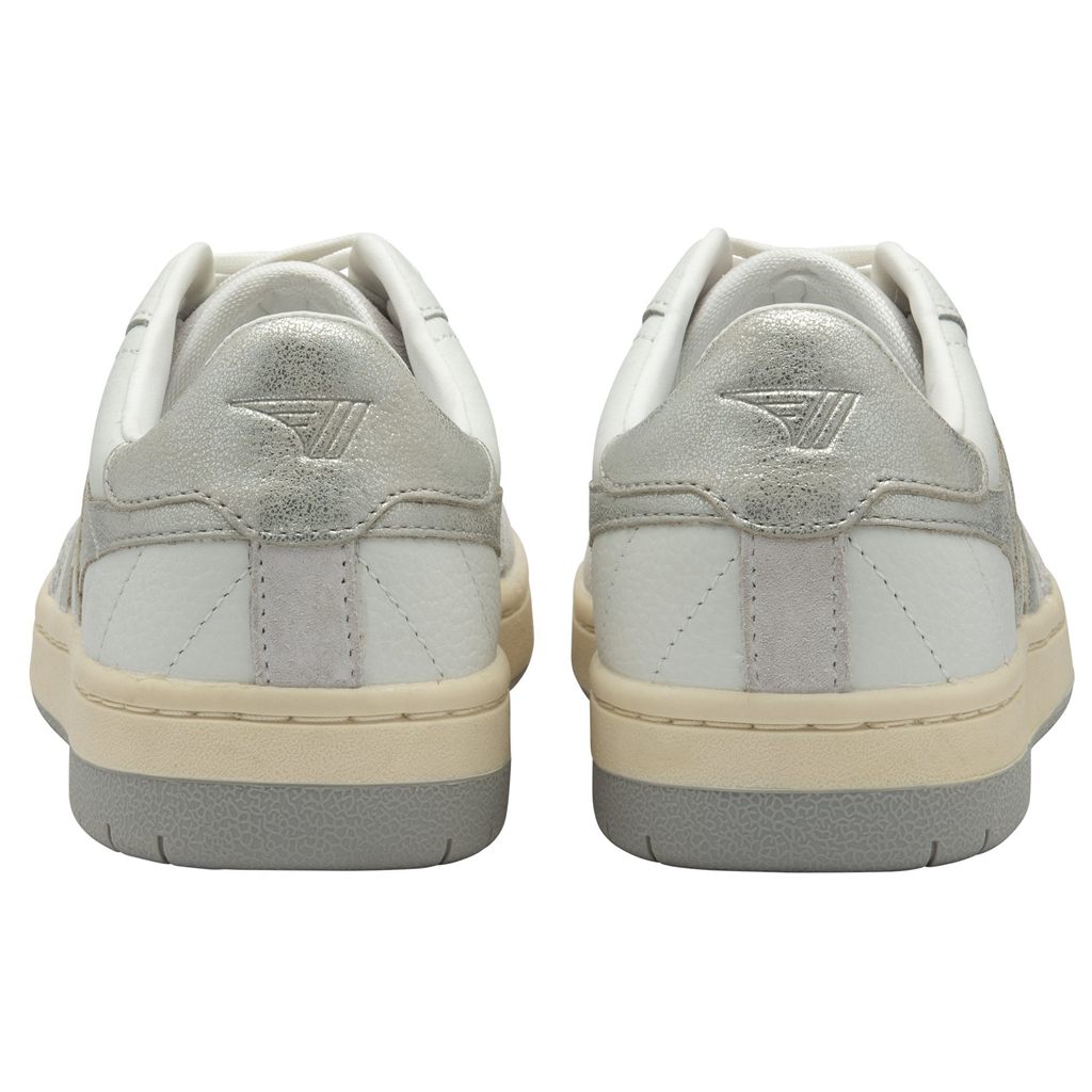 Gola Classics Falcon Mirror Sneakers Blancas Plateadas Colombia | 685KAZWFG