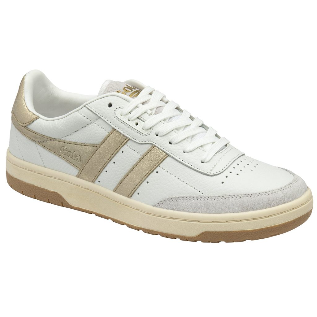 Gola Classics Falcon Mirror Sneakers Blancas Doradas Colombia | 524ULMNGC