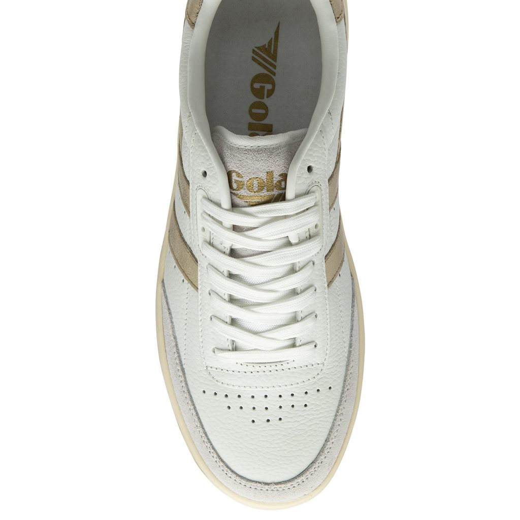Gola Classics Falcon Mirror Sneakers Blancas Doradas Colombia | 524ULMNGC