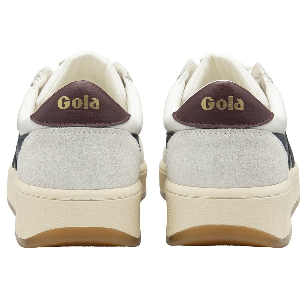Gola Classics Grandslam Classic Sneakers Blancas Azul Marino Burdeos Colombia | 462EJWKIF