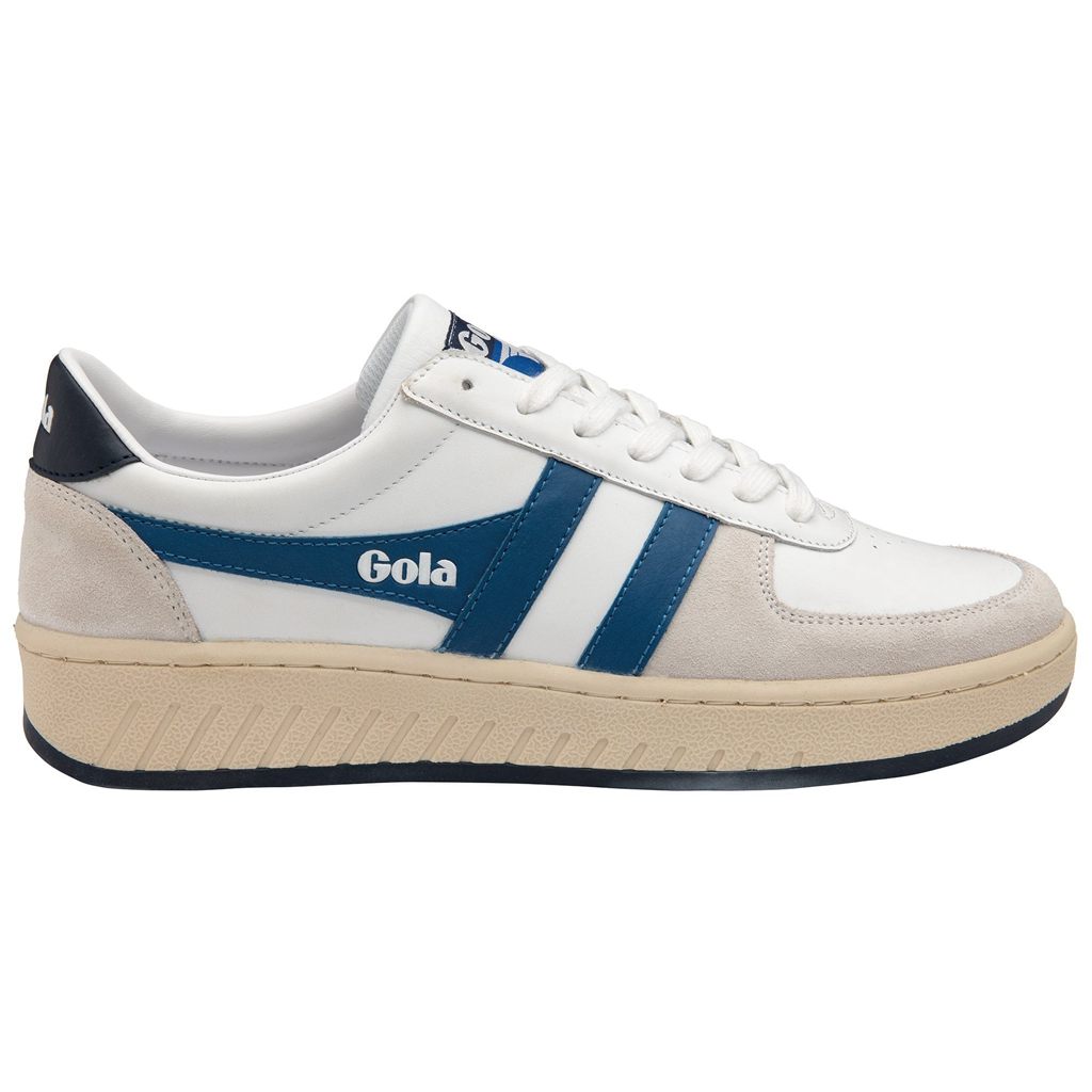 Gola Classics Grandslam Classic Sneakers Blancas Azules Azul Marino Colombia | 463XARHLQ