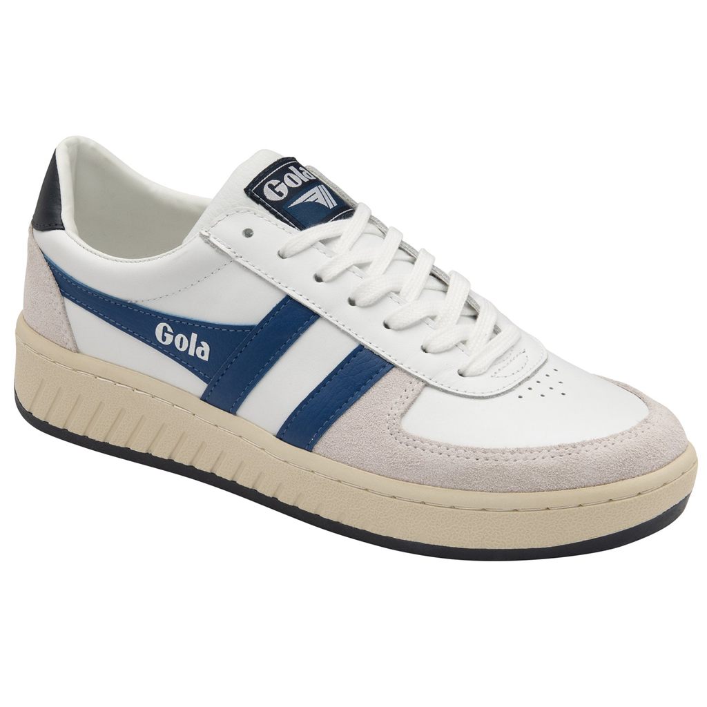 Gola Classics Grandslam Classic Sneakers Blancas Azules Azul Marino Colombia | 463XARHLQ