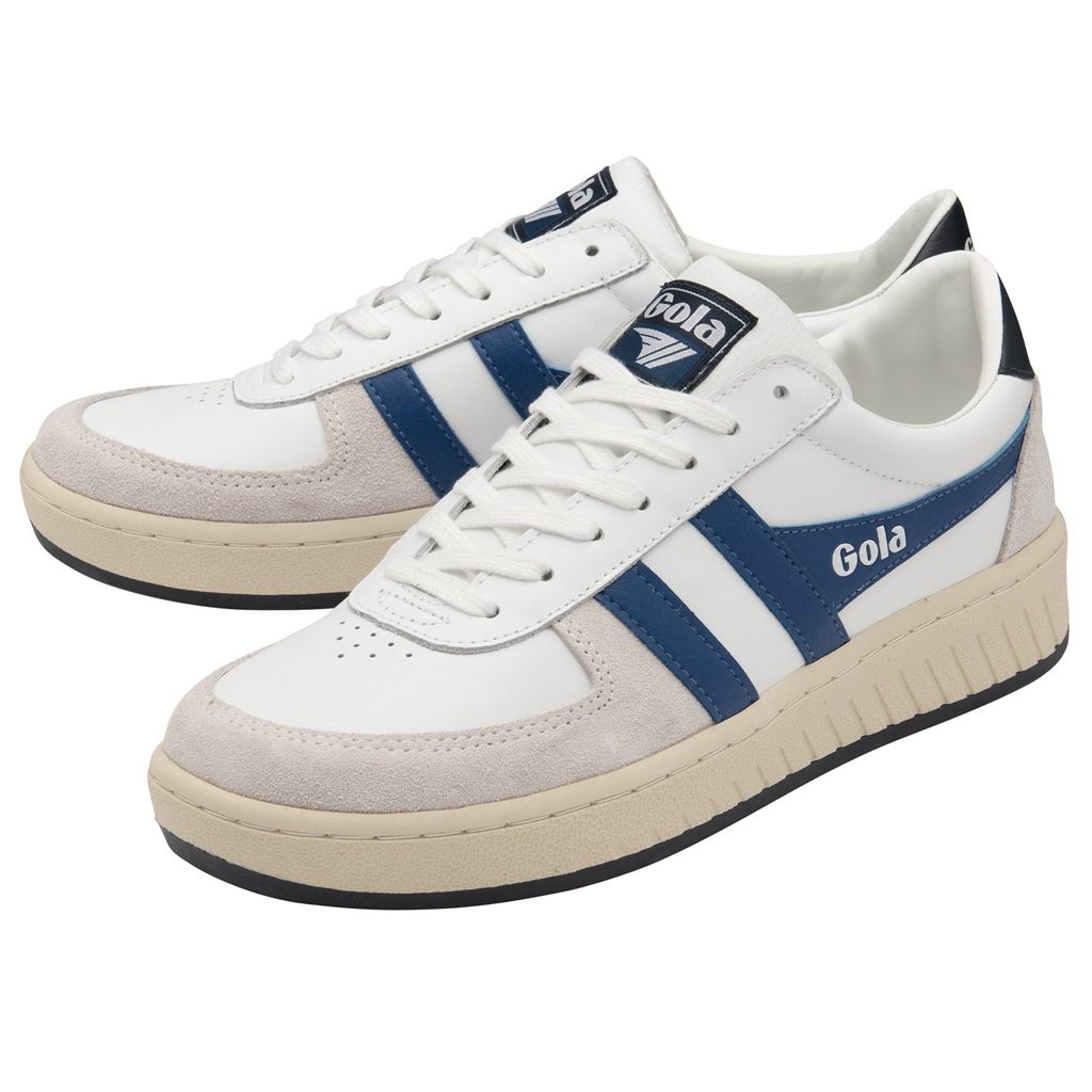 Gola Classics Grandslam Classic Sneakers Blancas Azules Azul Marino Colombia | 463XARHLQ