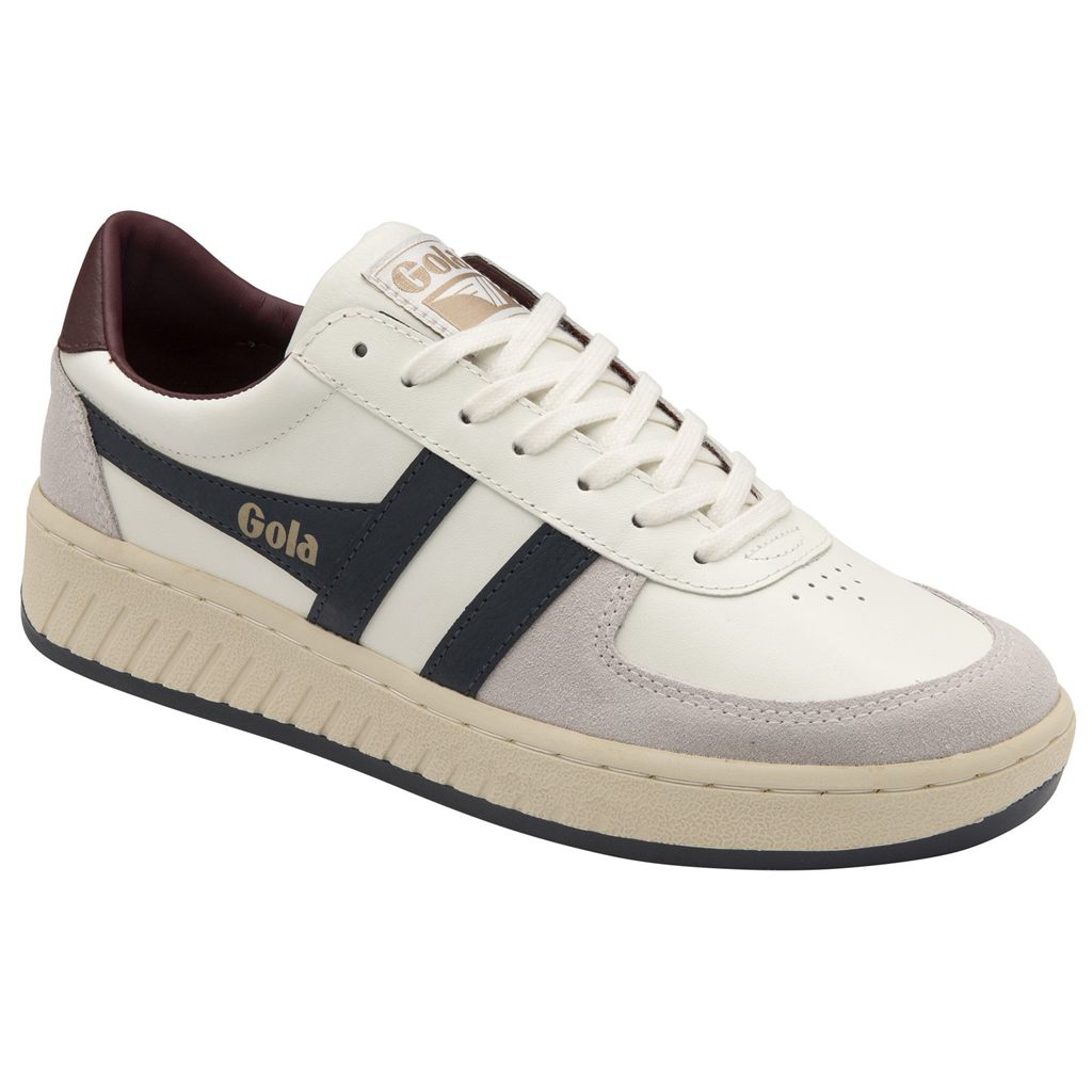 Gola Classics Grandslam Classic Sneakers Blancas Azul Marino Burdeos Colombia | 903RPYCAN