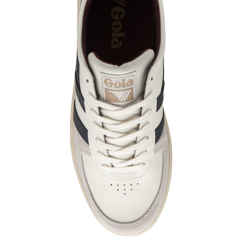 Gola Classics Grandslam Classic Sneakers Blancas Azul Marino Burdeos Colombia | 903RPYCAN