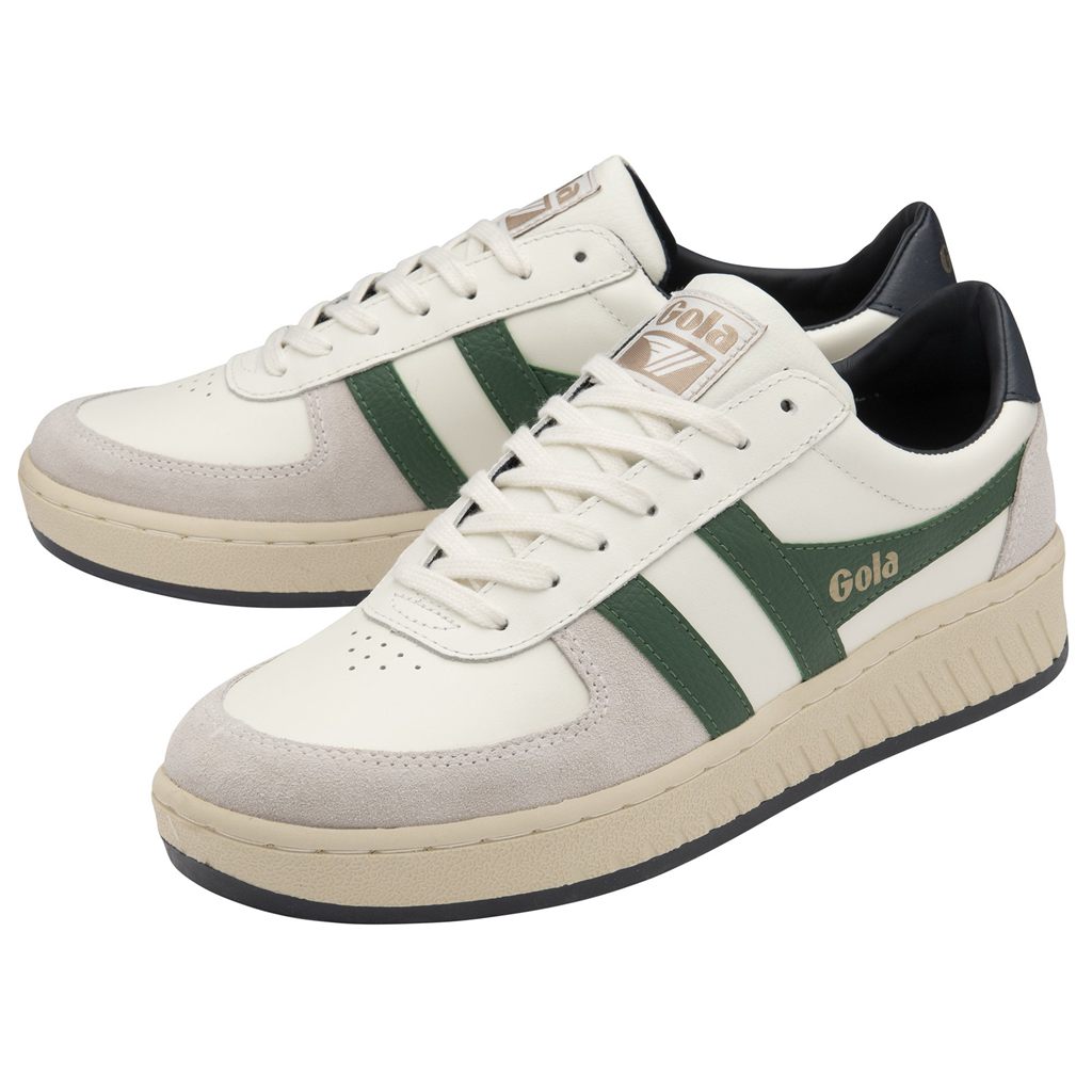 Gola Classics Grandslam Classic Sneakers Blancas Verde Oscuro Azul Marino Colombia | 276WVNOXQ