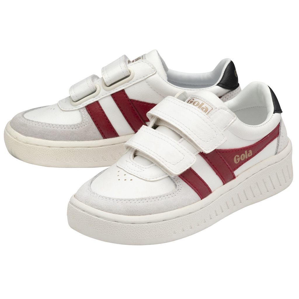 Gola Classics Grandslam Classic Strap Sneakers Blancas Rojas Oscuro Negras Colombia | 041KVAEQC