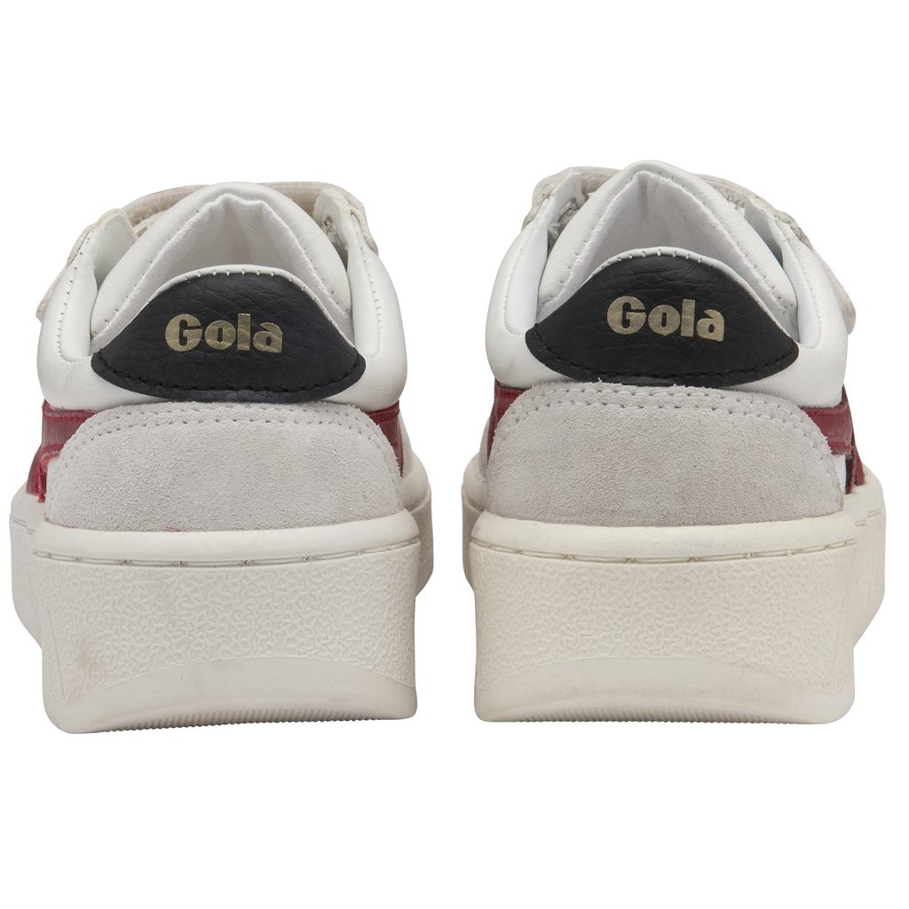 Gola Classics Grandslam Classic Strap Sneakers Blancas Rojas Oscuro Negras Colombia | 041KVAEQC