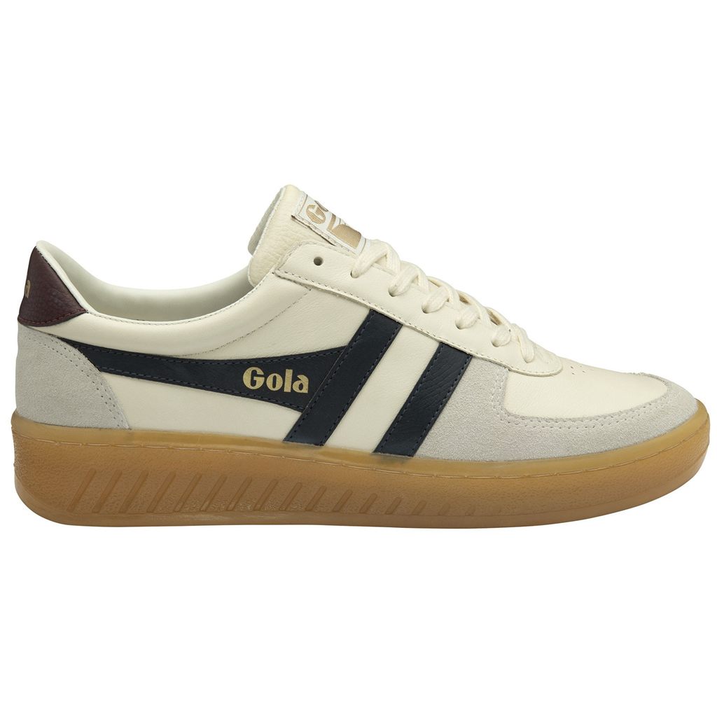 Gola Classics Grandslam Elite Sneakers Blancas Azul Marino Burdeos Colombia | 598DZLQMI
