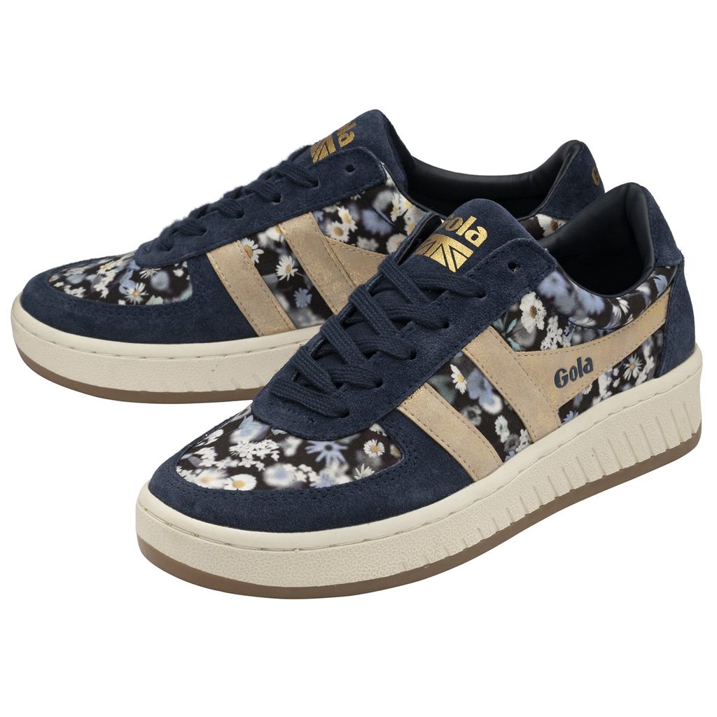 Gola Classics Grandslam LBTY BR Sneakers Azul Marino Doradas Colombia | 071KPCTLG