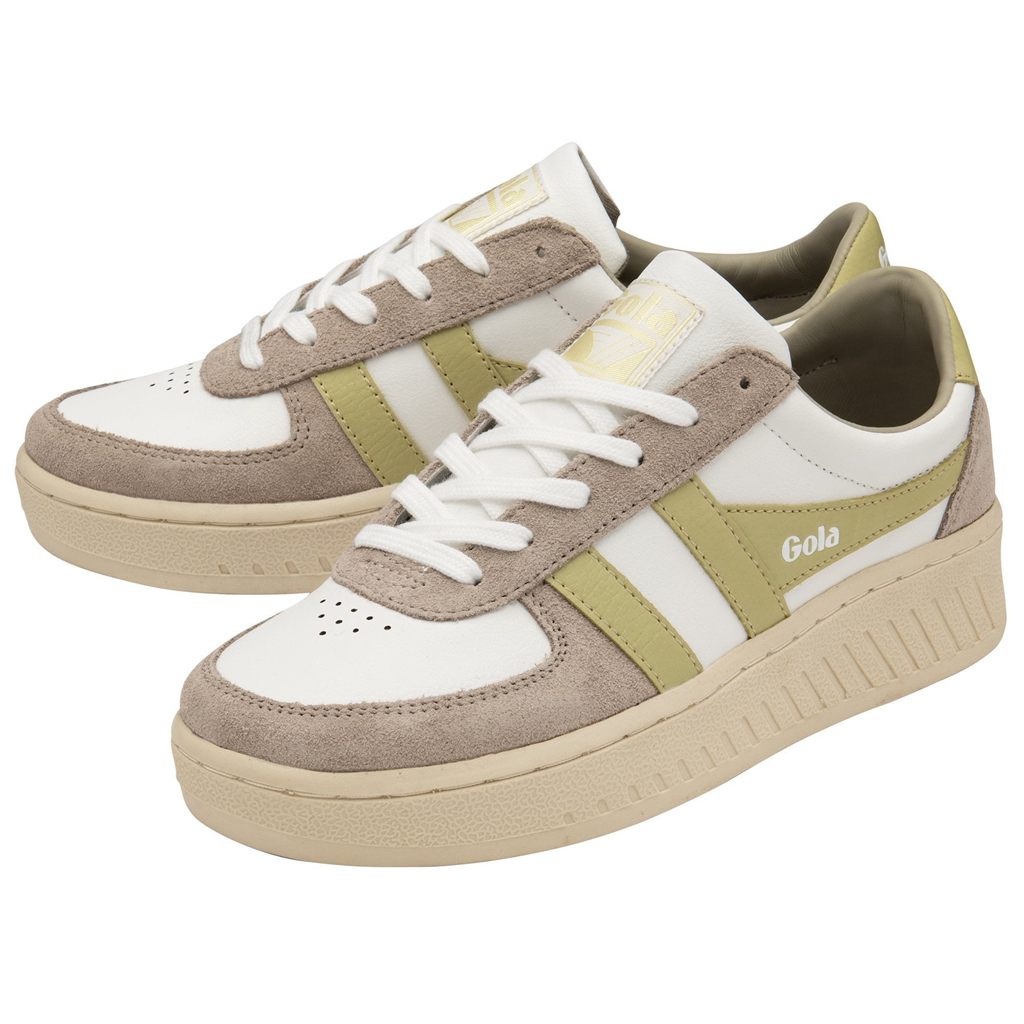 Gola Classics Grandslam Pure Sneakers Blancas Gris Limón Colombia | 807WBVKZA