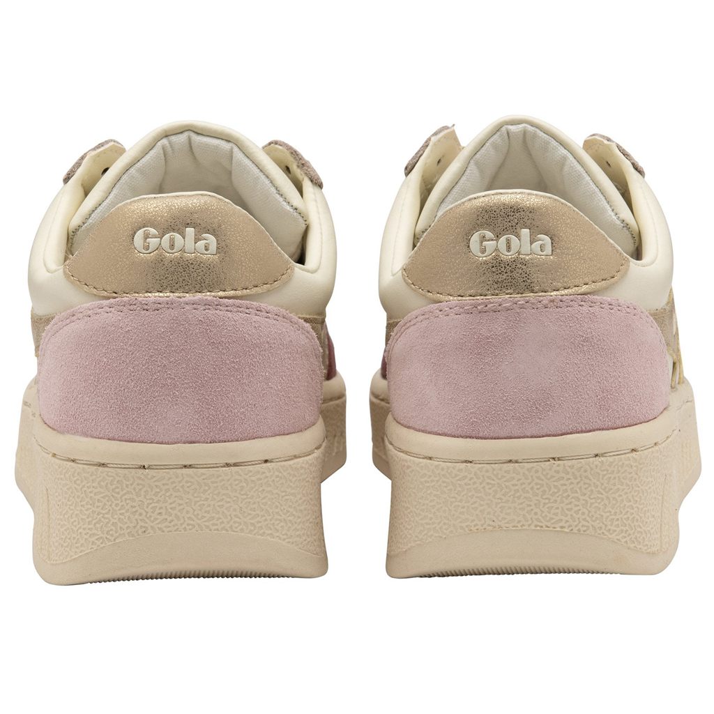 Gola Classics Grandslam Quadrant Sneakers Blancas Doradas Rosas Colombia | 074GNCJRT
