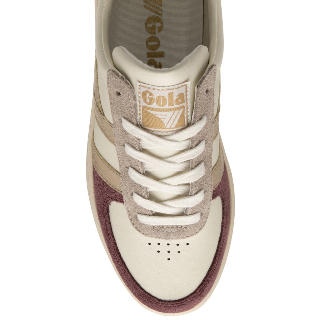 Gola Classics Grandslam Quadrant Sneakers Blancas Doradas Rosas Colombia | 074GNCJRT