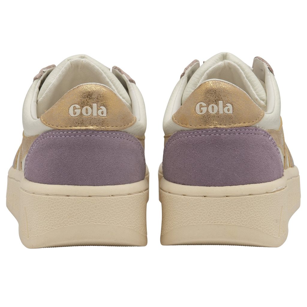 Gola Classics Grandslam Quadrant Sneakers Blancas Azules Doradas Colombia | 941RUMLKG