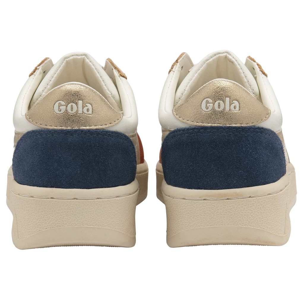 Gola Classics Grandslam Quadrant Sneakers Blancas Naranjas Doradas Colombia | 875ATHJNF
