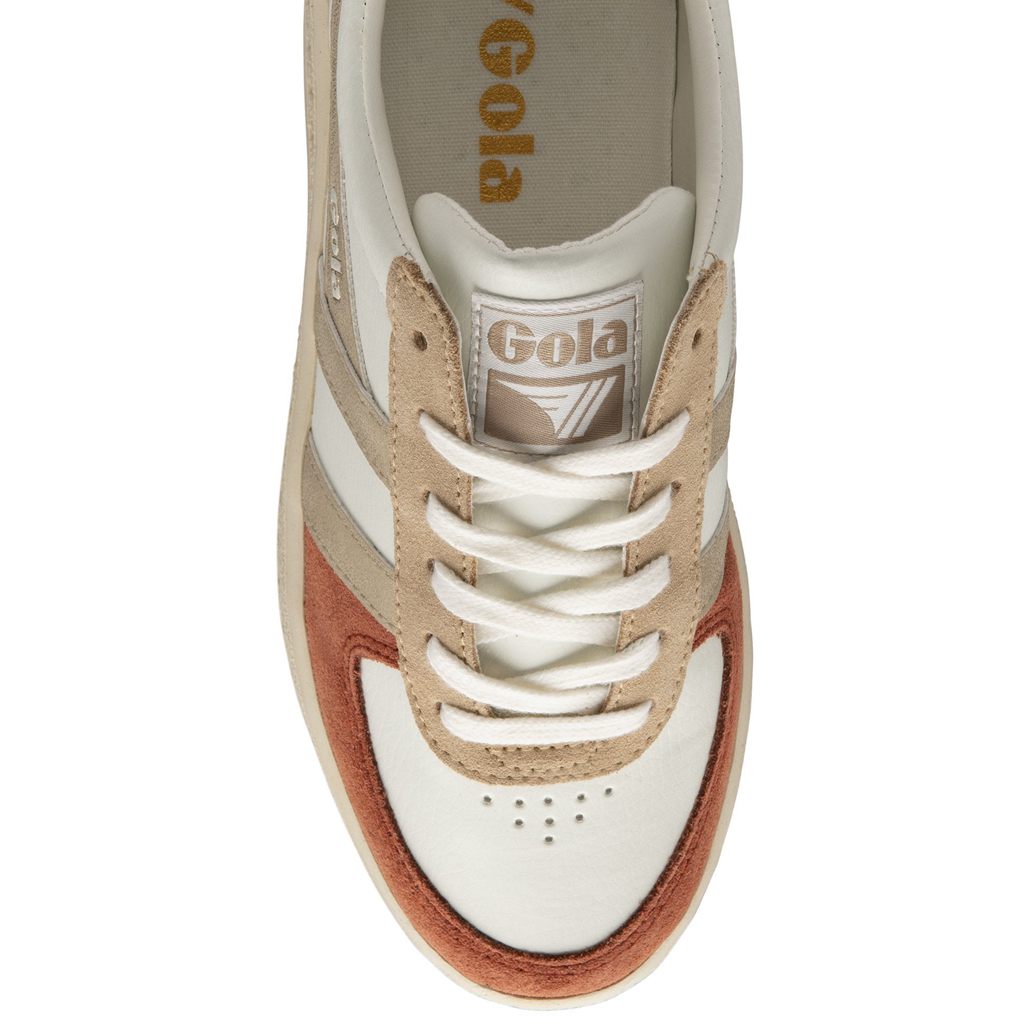 Gola Classics Grandslam Quadrant Sneakers Blancas Naranjas Doradas Colombia | 875ATHJNF