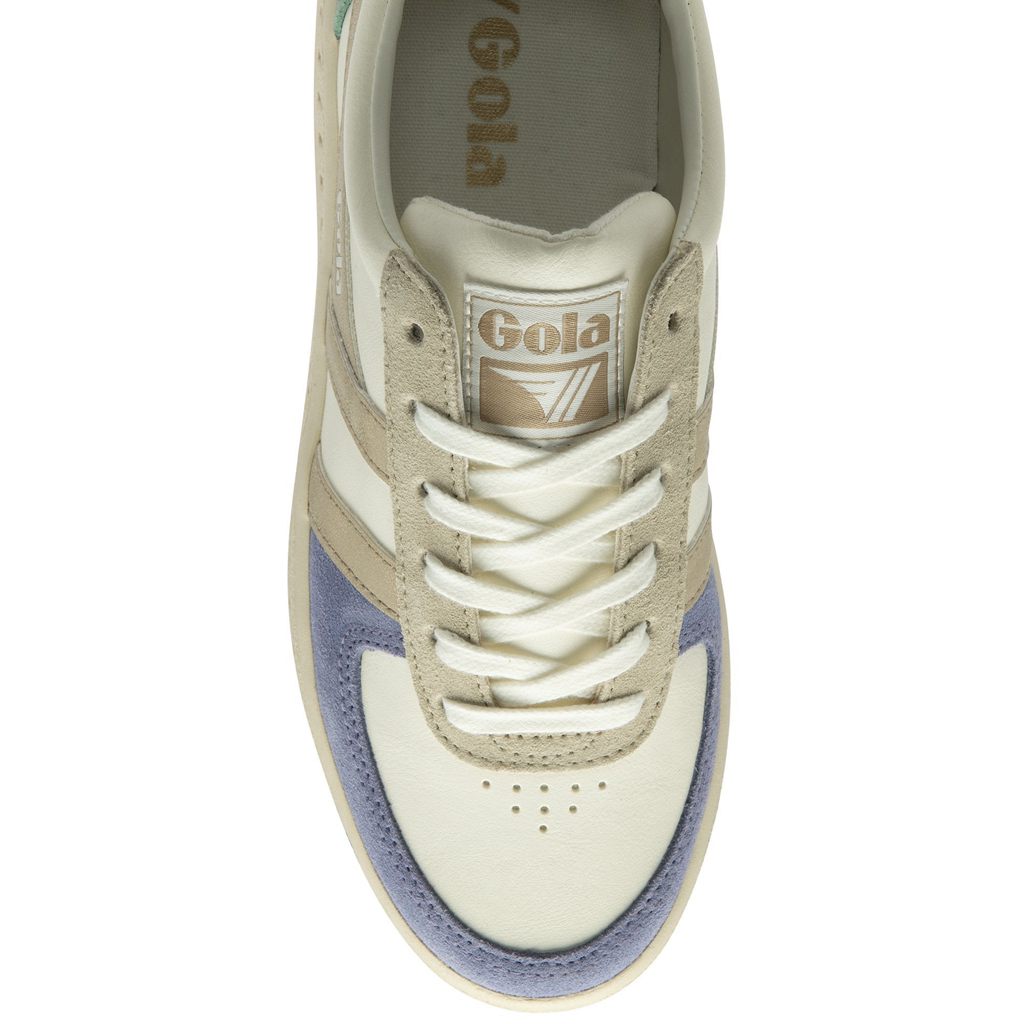 Gola Classics Grandslam Quadrant Sneakers Blancas Lavanda Doradas Verde Colombia | 046GYJNBO
