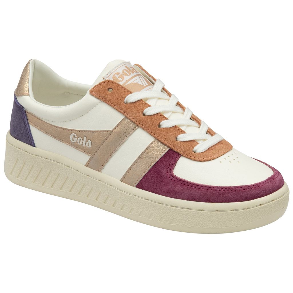 Gola Classics Grandslam Quadrant Sneakers Blancas Rosas Doradas Colombia | 725SEJXCM