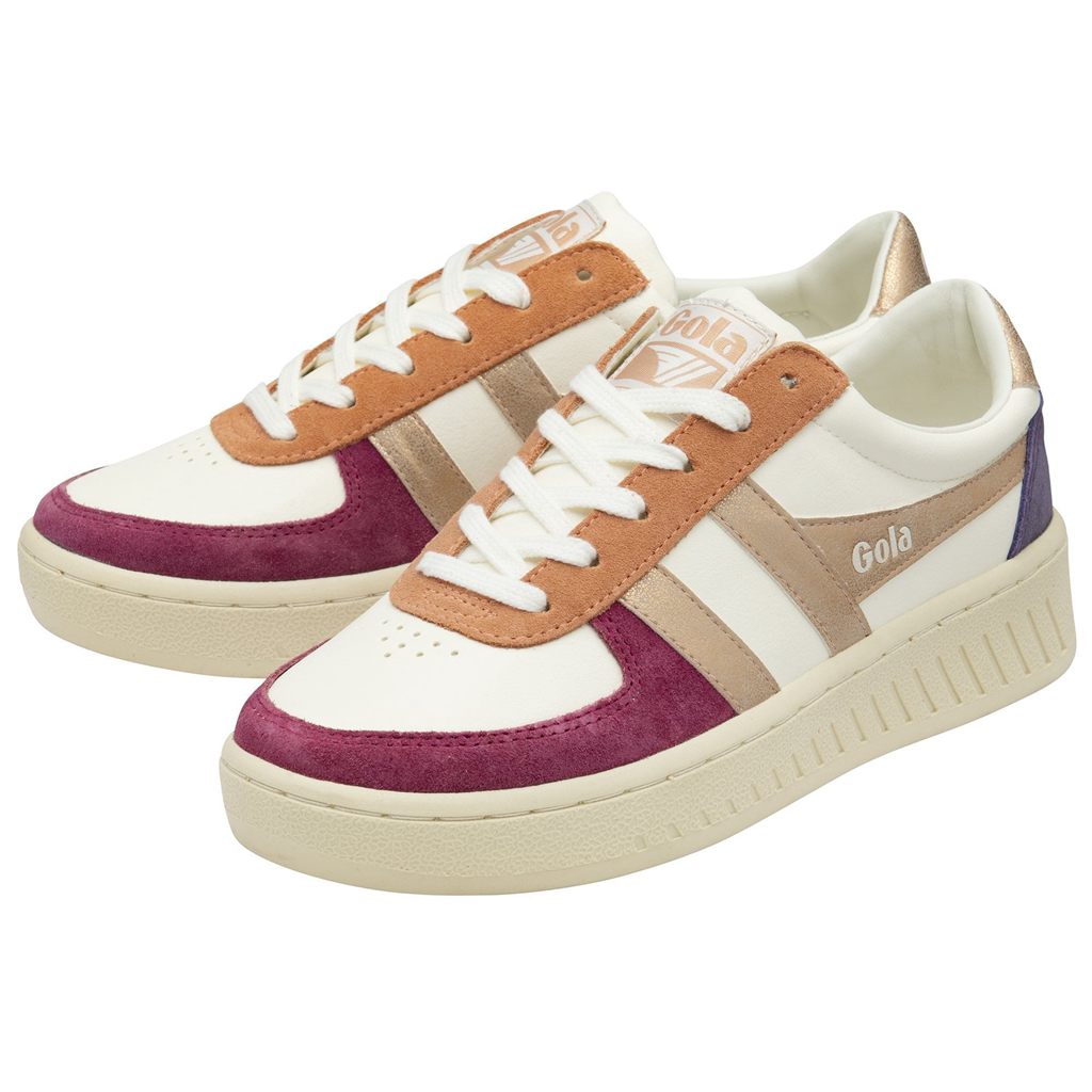 Gola Classics Grandslam Quadrant Sneakers Blancas Rosas Doradas Colombia | 725SEJXCM