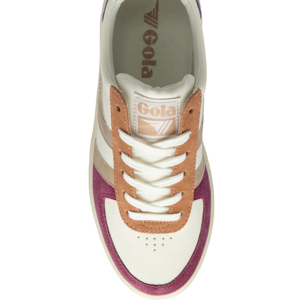 Gola Classics Grandslam Quadrant Sneakers Blancas Rosas Doradas Colombia | 725SEJXCM