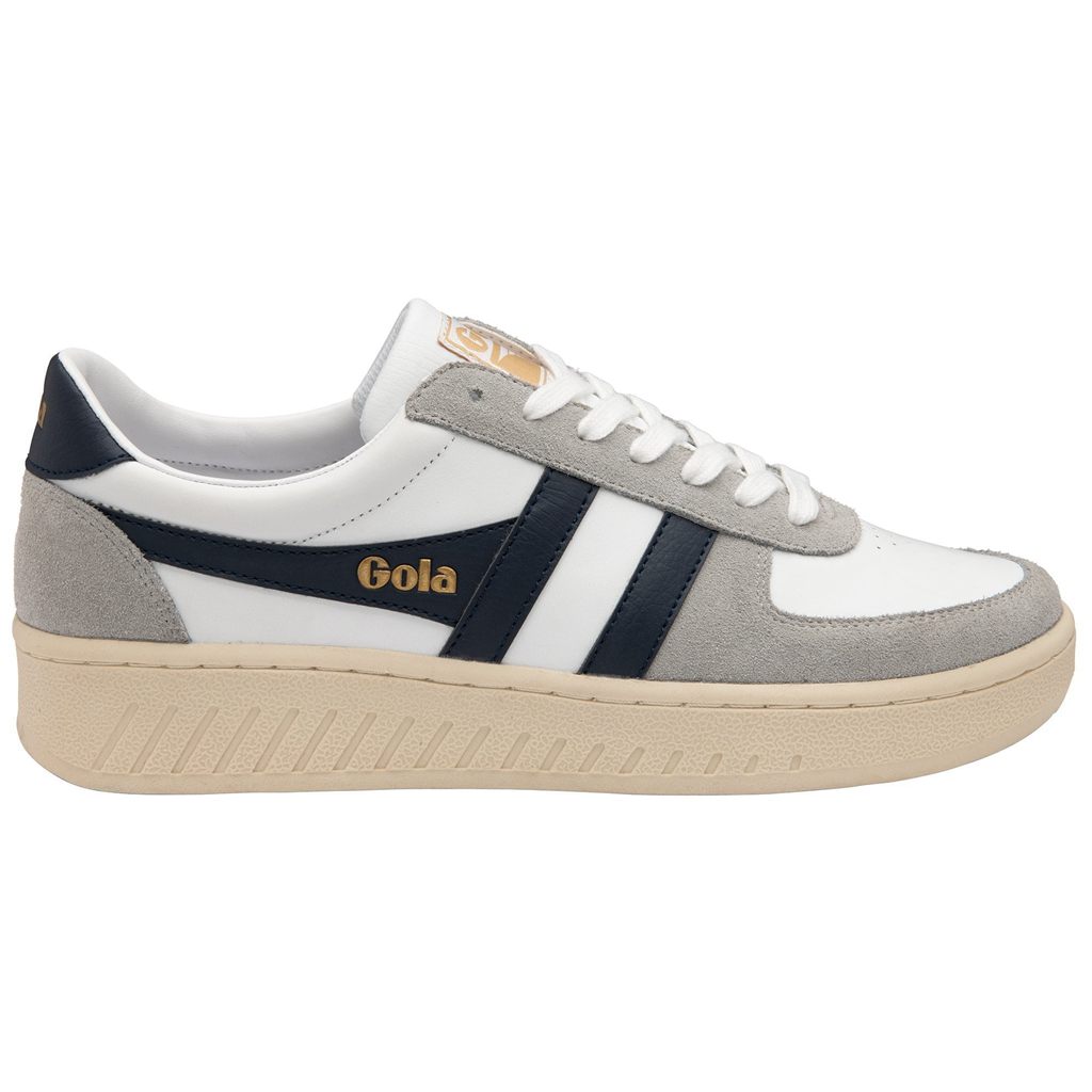 Gola Classics Grandslam Quadrant Sneakers Blancas Gris Claro Azul Marino Colombia | 215WKSDPV