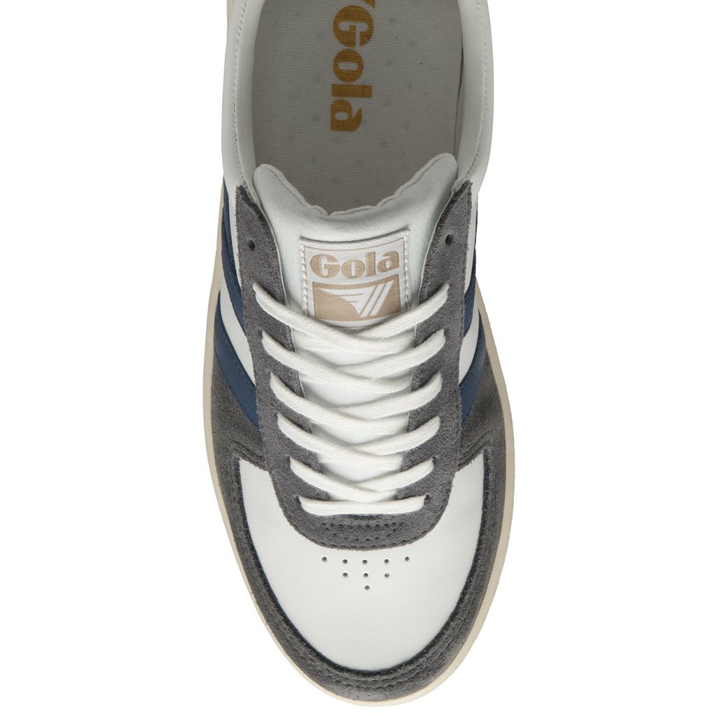 Gola Classics Grandslam Quadrant Sneakers Blancas Azules Colombia | 301AQYVPL