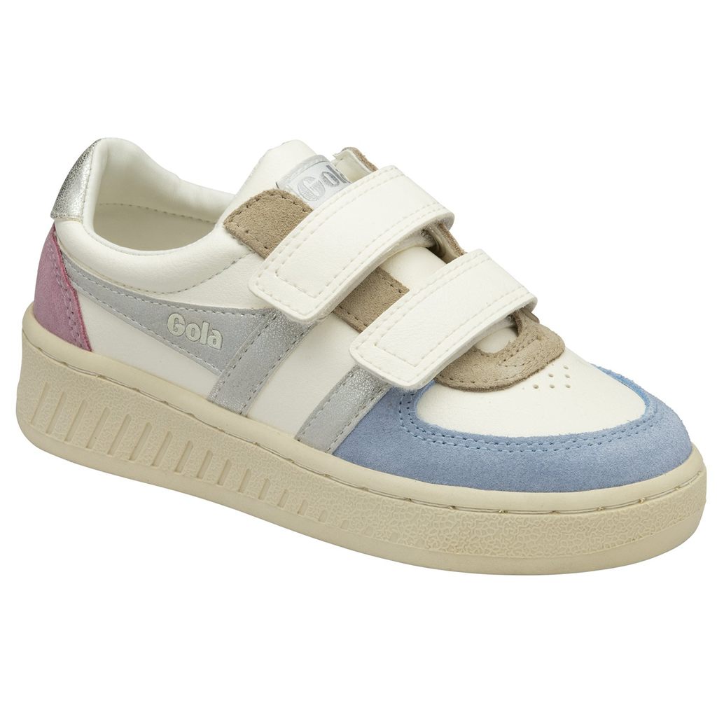 Gola Classics Grandslam Quadrant Strap Sneakers Blancas Plateadas Colombia | 972LOEASR