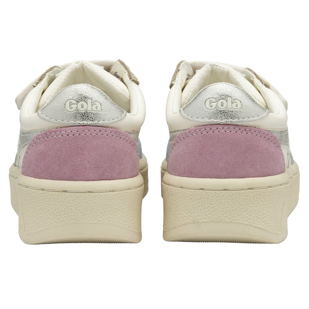 Gola Classics Grandslam Quadrant Strap Sneakers Blancas Plateadas Colombia | 972LOEASR
