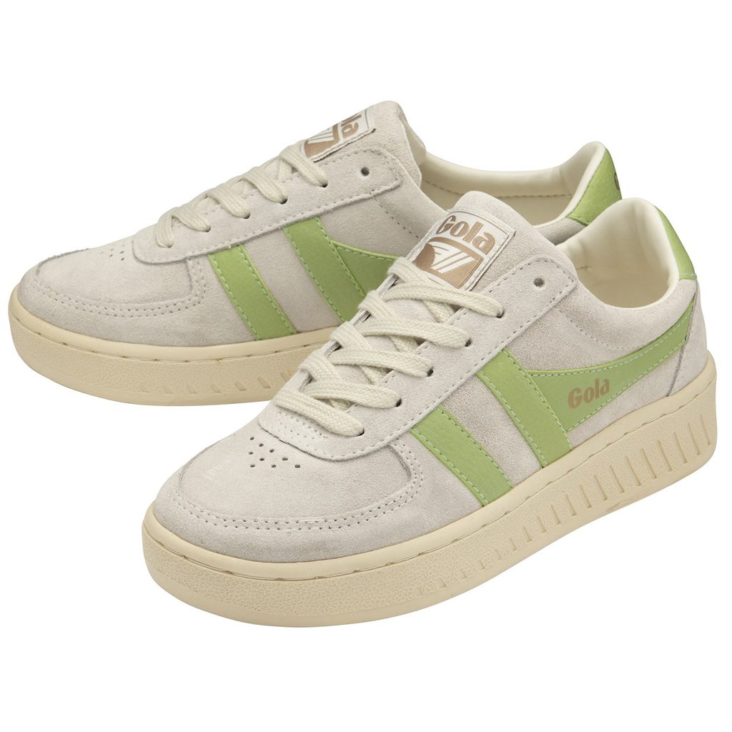 Gola Classics Grandslam Suede Sneakers Blancas Verde Colombia | 590FKDMRA