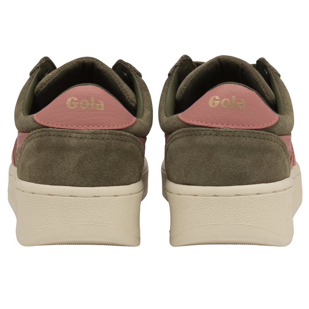 Gola Classics Grandslam Suede Sneakers Kaki Coral Rosas Colombia | 052CTQZOR