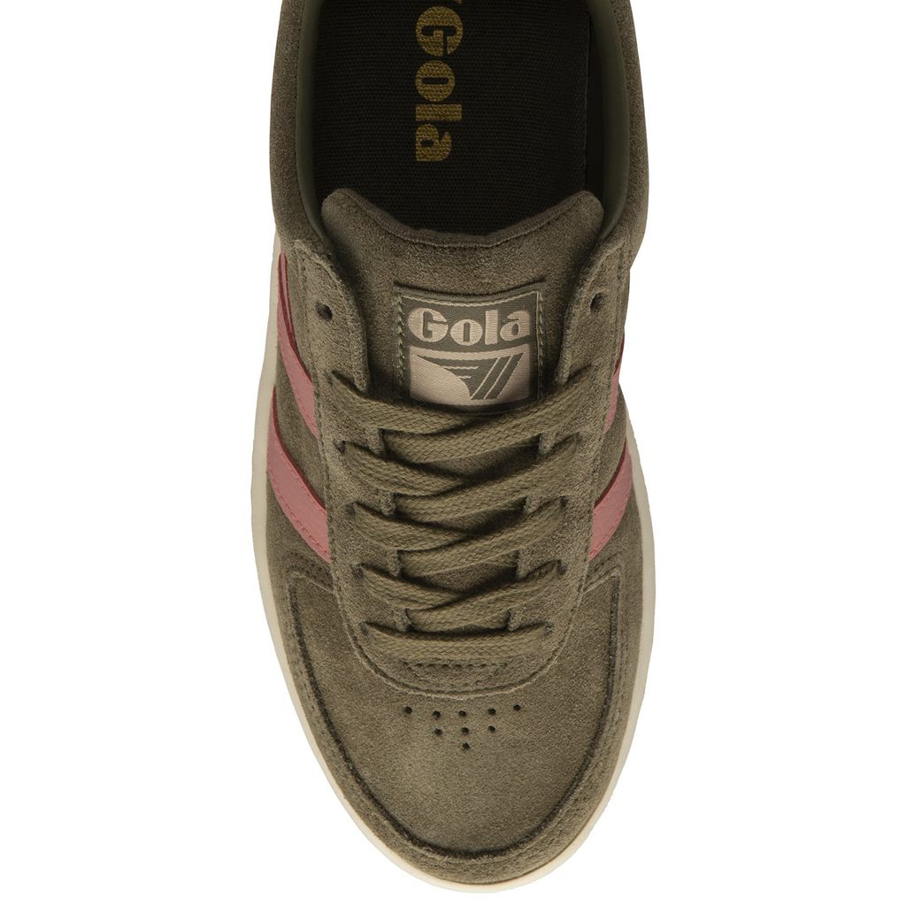 Gola Classics Grandslam Suede Sneakers Kaki Coral Rosas Colombia | 052CTQZOR