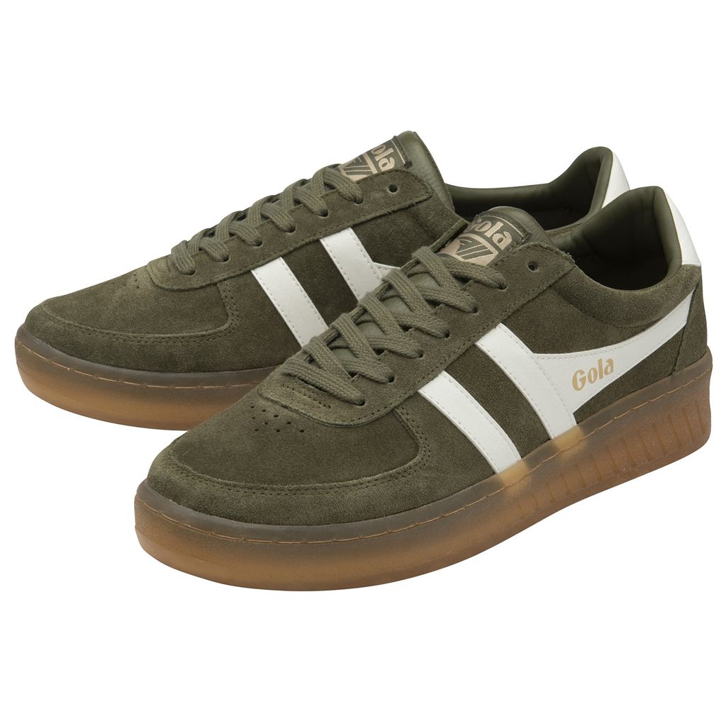 Gola Classics Grandslam Suede Sneakers Kaki Blancas Colombia | 824QJGCUV