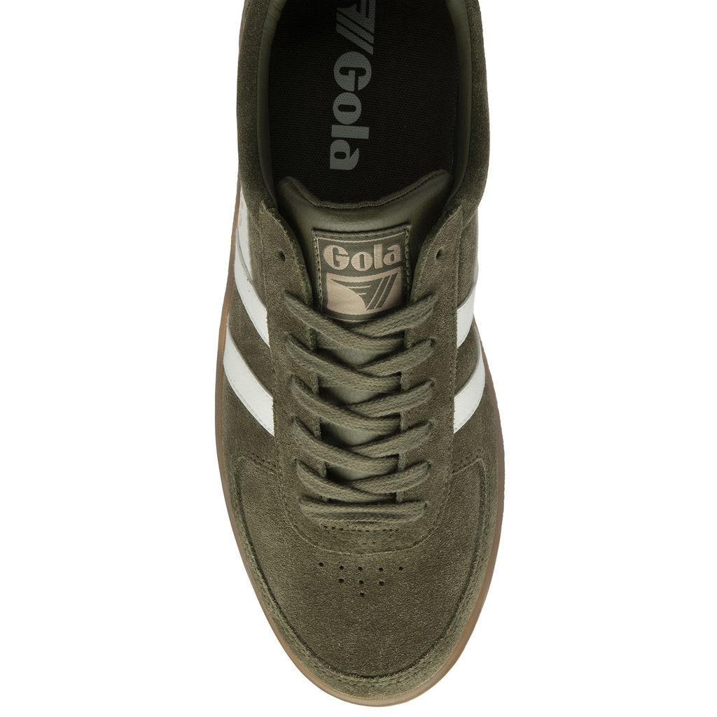 Gola Classics Grandslam Suede Sneakers Kaki Blancas Colombia | 824QJGCUV