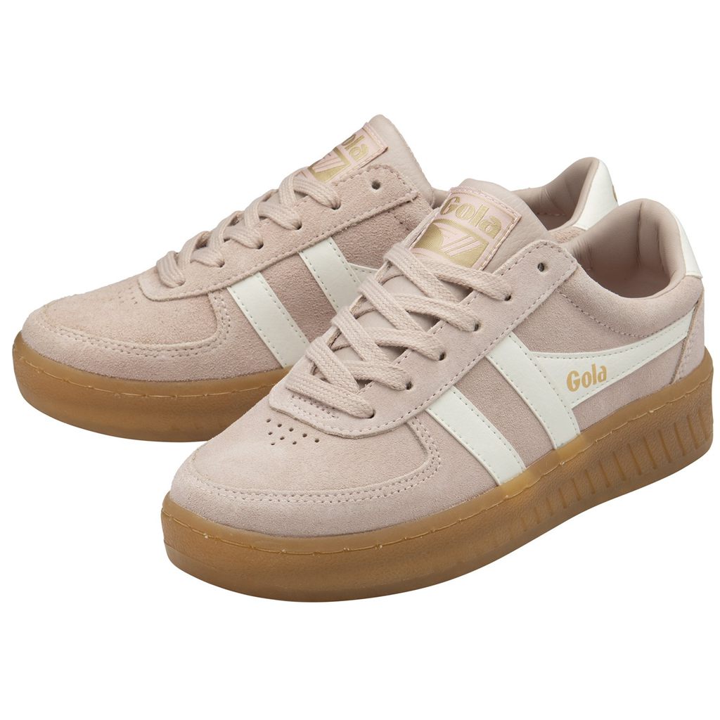 Gola Classics Grandslam Suede Sneakers Rosas Blancas Colombia | 847KWAUDX