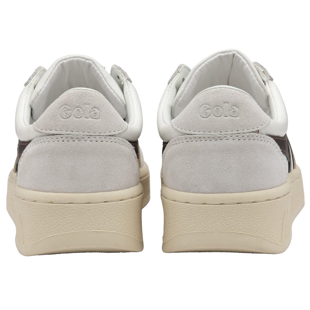 Gola Classics Grandslam Trident Metallic Sneakers Blancas Doradas Colombia | 083BXJLZE