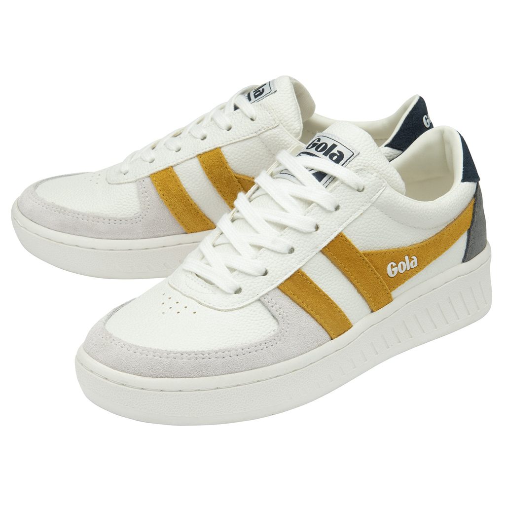 Gola Classics Grandslam Trident Sneakers Blancas Azul Marino Colombia | 897GPXNZC