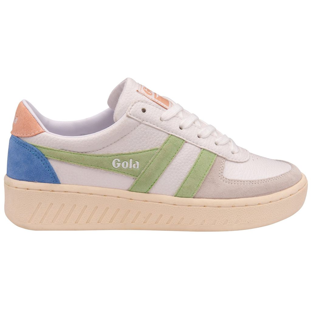 Gola Classics Grandslam Trident Sneakers Blancas Verde Rosas Colombia | 473JXZQHT