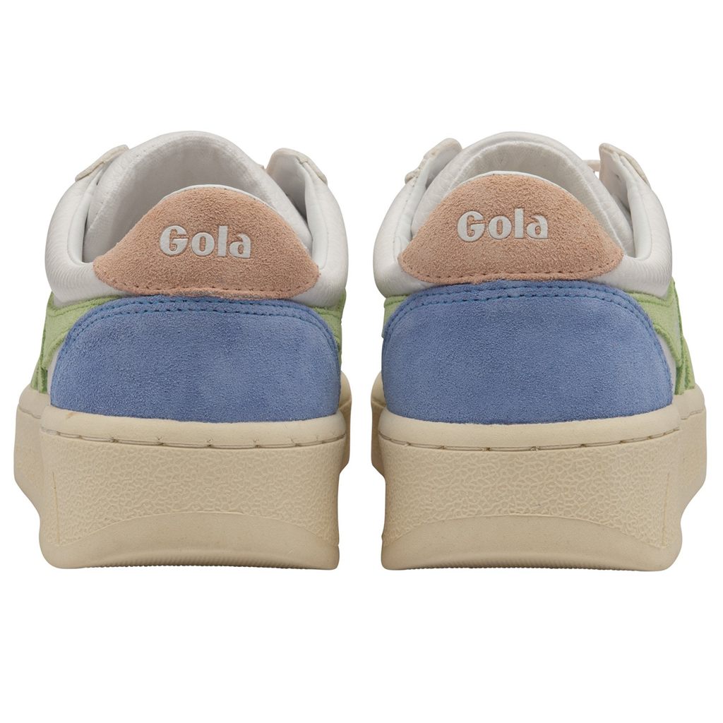 Gola Classics Grandslam Trident Sneakers Blancas Verde Rosas Colombia | 473JXZQHT