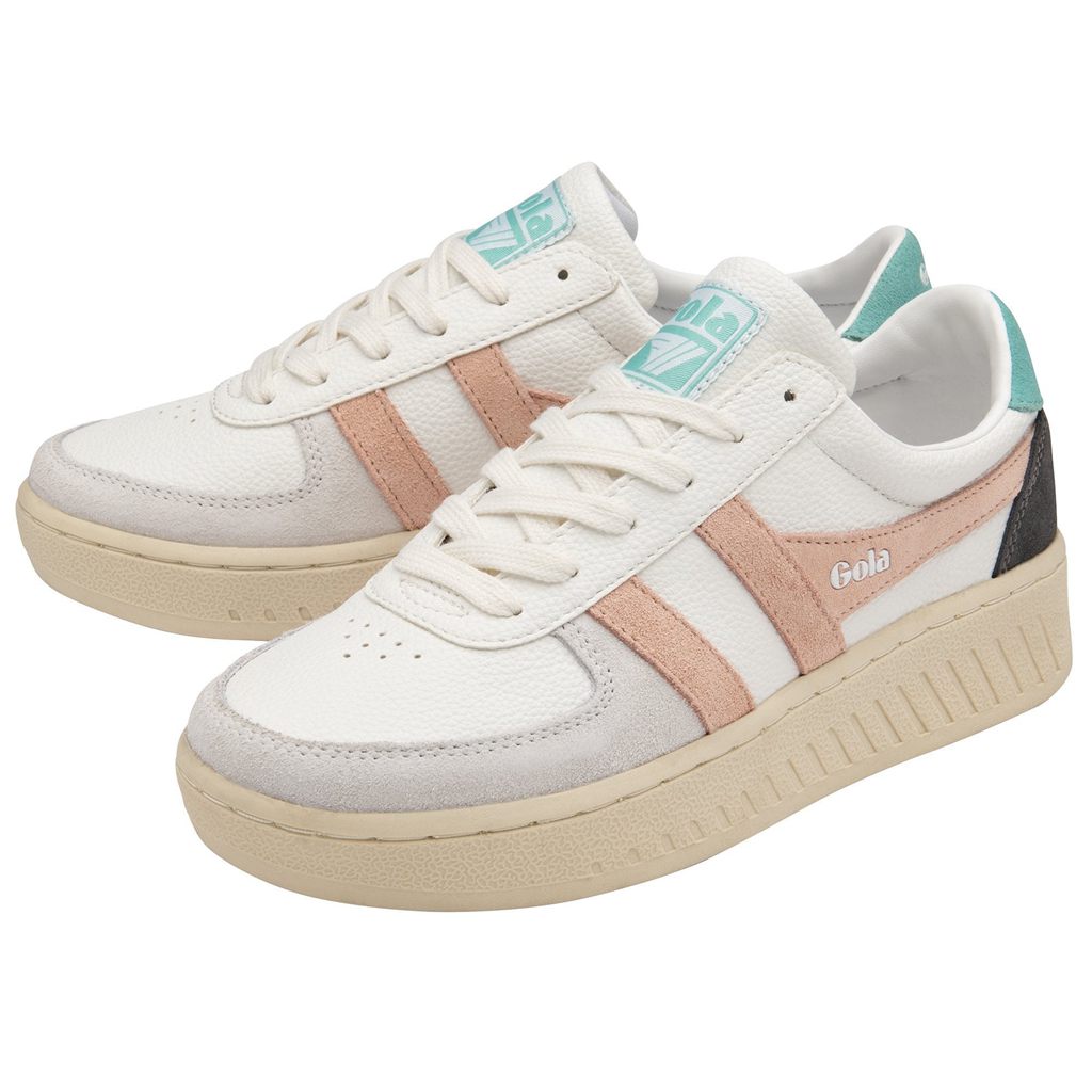 Gola Classics Grandslam Trident Sneakers Blancas Rosas Colombia | 803YRMFNG