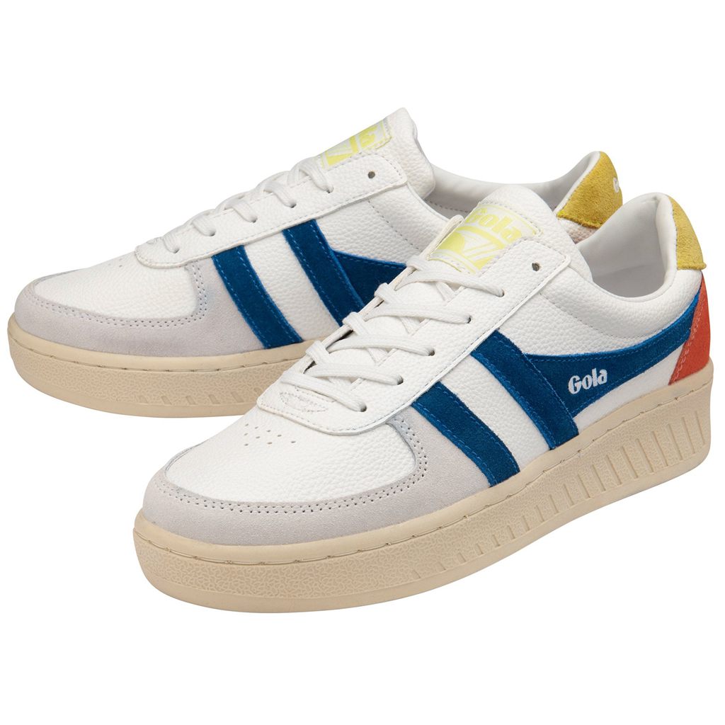 Gola Classics Grandslam Trident Sneakers Blancas Azules Colombia | 076HEFNMC