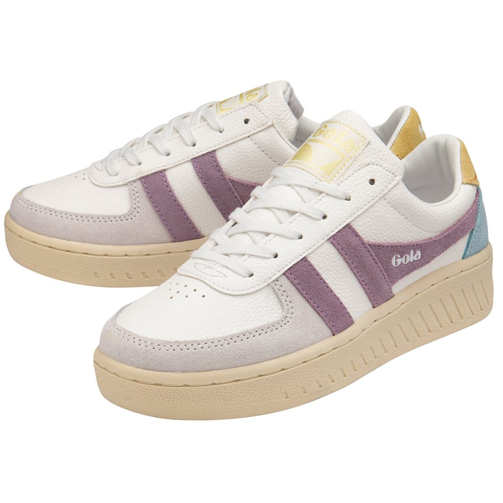 Gola Classics Grandslam Trident Sneakers Blancas Limón Colombia | 365FDHXPT