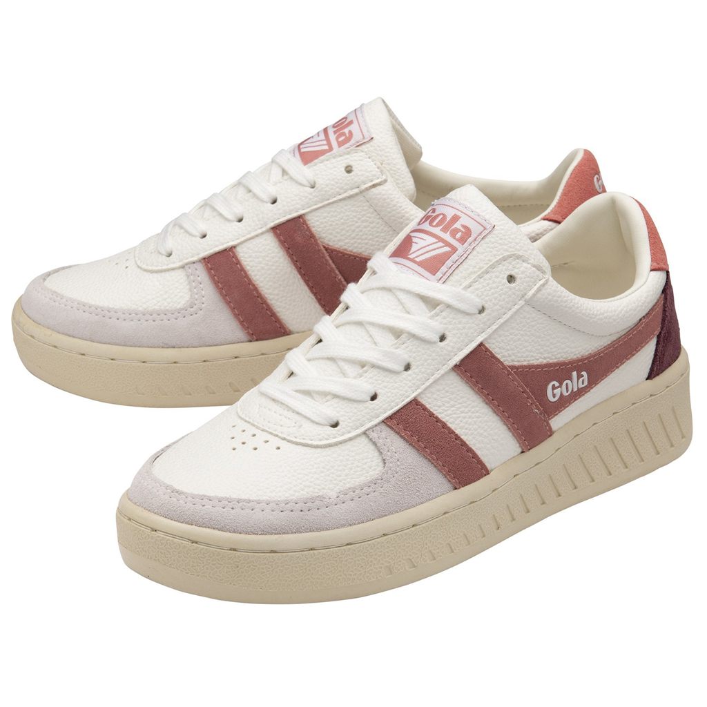 Gola Classics Grandslam Trident Sneakers Blancas Rosas Coral Rosas Colombia | 986JDVLEC