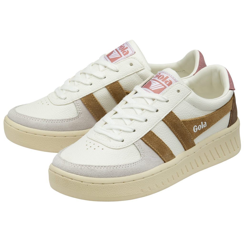 Gola Classics Grandslam Trident Sneakers Blancas Marrones Rosas Colombia | 820KUIWES